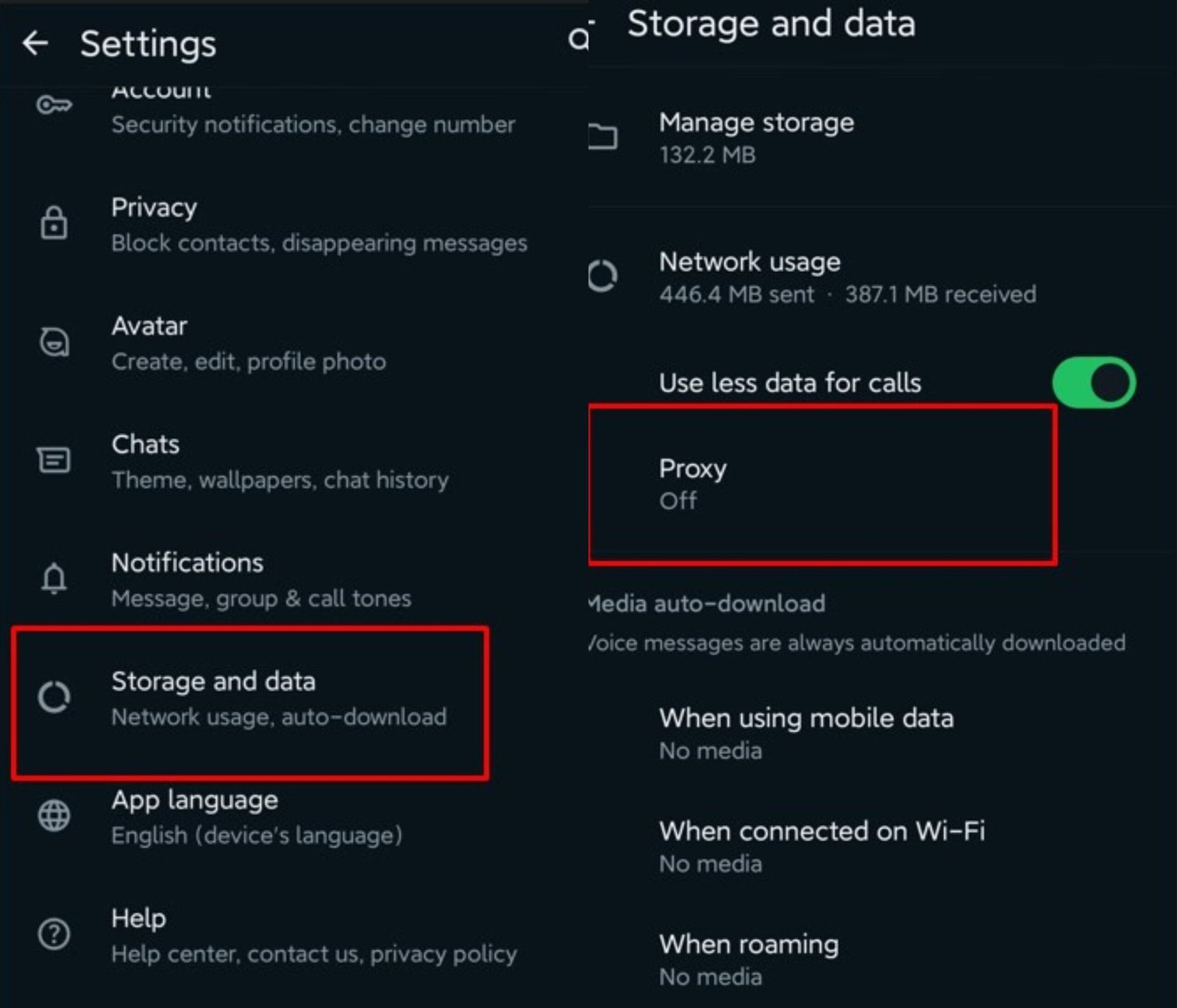 Setting WhatsApp proxy